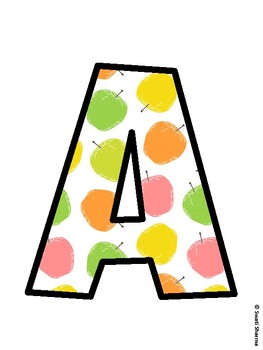 Apple Bulletin Board Décor Kit, Apple Bulletin Board Letters