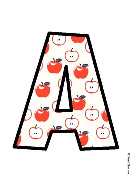 Apple Bulletin Board Décor Kit, Apple Bulletin Board Letters