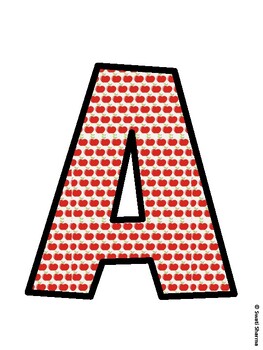 Apple Bulletin Board Décor Kit, Apple Bulletin Board Letters