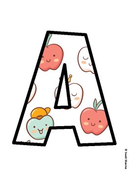 Apple Bulletin Board Décor Kit, Apple Bulletin Board Letters