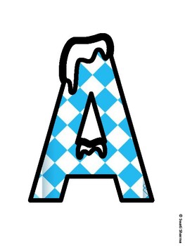 Argyle, Winter Bulletin Board Letters, Argyle, Winter Alphabet Posters