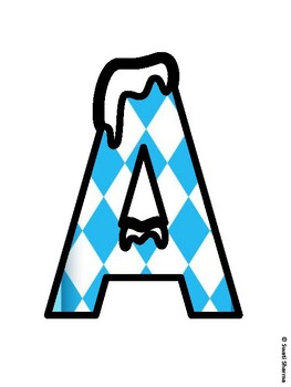 Argyle, Winter Bulletin Board Letters, Argyle, Winter Alphabet Posters