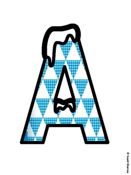Argyle, Winter Bulletin Board Letters, Argyle, Winter Alphabet Posters