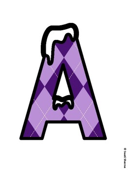 Argyle, Winter Bulletin Board Letters, Argyle, Winter Alphabet Posters