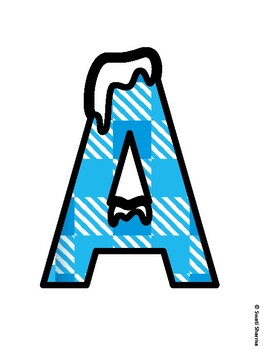 Argyle, Winter Bulletin Board Letters, Argyle, Winter Alphabet Posters