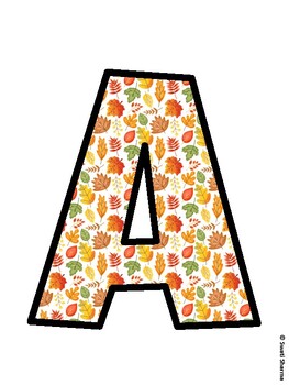 Autumn Bulletin Board Decor Kit, Autumn Bulletin Board Letters