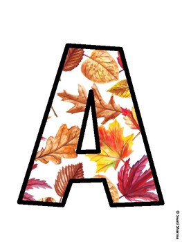 Autumn Bulletin Board Decor Kit, Autumn Bulletin Board Letters