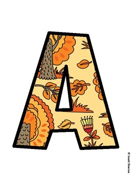Autumn Bulletin Board Decor Kit, Autumn Bulletin Board Letters