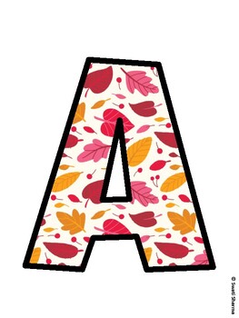 Autumn Bulletin Board Decor Kit, Autumn Bulletin Board Letters