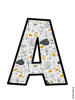 Autumn Bulletin Board Decor Kit, Autumn Bulletin Board Letters