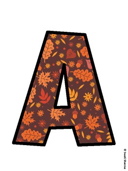 Autumn Bulletin Board Decor Kit, Autumn Bulletin Board Letters