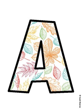 Autumn Bulletin Board Decor Kit, Autumn Bulletin Board Letters