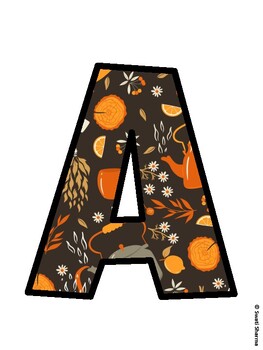Autumn Bulletin Board Decor Kit, Autumn Bulletin Board Letters