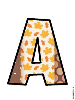 Autumn Bulletin Board Decor Kit, Autumn Bulletin Board Letters