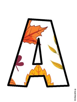 Autumn Bulletin Board Decor Kit, Autumn Bulletin Board Letters