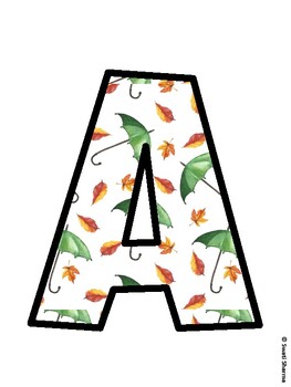 Autumn Bulletin Board Decor Kit, Autumn Bulletin Board Letters