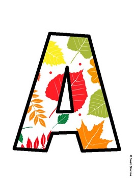 Autumn Bulletin Board Decor Kit, Autumn Bulletin Board Letters