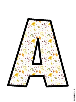 Autumn Bulletin Board Decor Kit, Autumn Bulletin Board Letters
