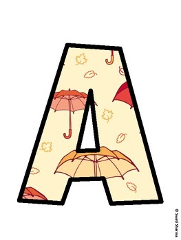 Autumn Bulletin Board Decor Kit, Autumn Bulletin Board Letters