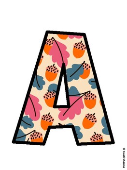 Autumn Bulletin Board Decor Kit, Autumn Bulletin Board Letters