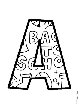 Back To School Bulletin Board Decor Kit, Back To School Bulletin Board Letter
