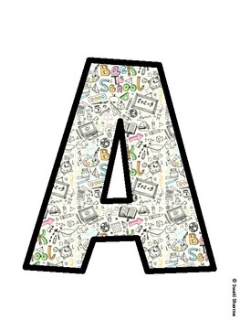 Back To School Bulletin Board Decor Kit, Back To School Bulletin Board Letter