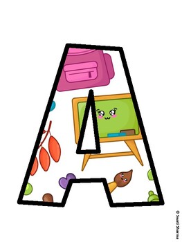 Back To School Bulletin Board Decor Kit, Back To School Bulletin Board Letter