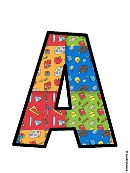 Back To School Bulletin Board Decor Kit, Back To School Bulletin Board Letter