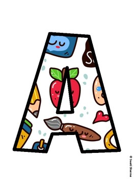 Back To School Bulletin Board Decor Kit, Back To School Bulletin Board Letter