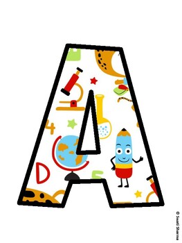 Back To School Bulletin Board Decor Kit, Back To School Bulletin Board Letter