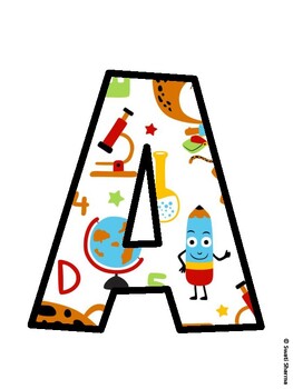 Back To School Bulletin Board Decor Kit, Back To School Bulletin Board Letter