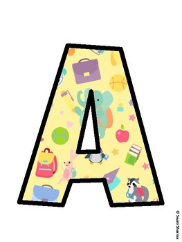 Back To School Bulletin Board Decor Kit, Back To School Bulletin Board Letter