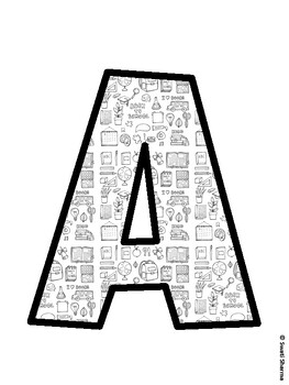 Back To School Bulletin Board Decor Kit, Back To School Bulletin Board Letter