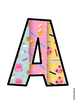 Back To School Bulletin Board Decor Kit, Back To School Bulletin Board Letter