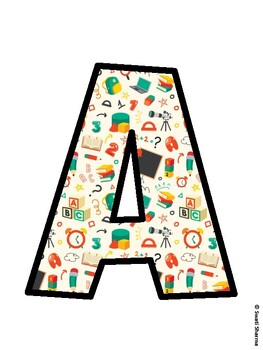 Back To School Bulletin Board Decor Kit, Back To School Bulletin Board Letter