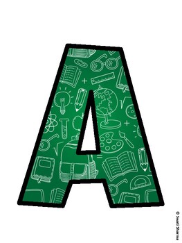 Back To School Bulletin Board Decor Kit, Back To School Bulletin Board Letter