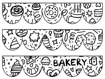 Bakery Bulletin Board Decor Kit, Bakery Letters