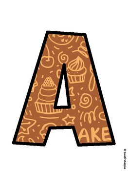 Bakery Bulletin Board Décor Kit, Bakery Bulletin Board Letters