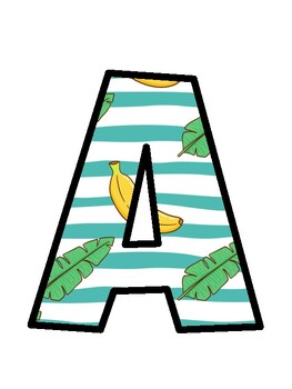 Banana Bulletin Board Letters, Banana Bulletin Board Décor Kit, Banana Door D