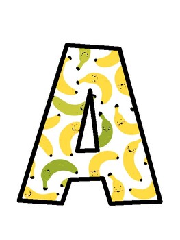 Banana Bulletin Board Letters, Banana Bulletin Board Décor Kit, Banana Door D