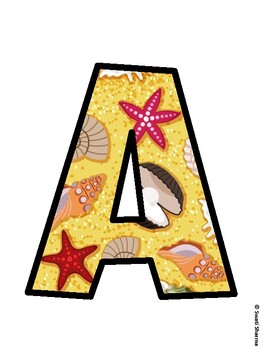 Beach Bulletin Board Decor Kit, Beach Bulletin Board Letters