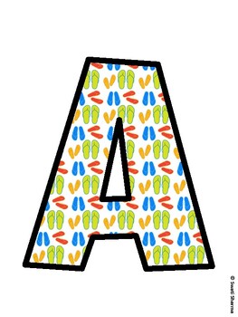 Beach Bulletin Board Decor Kit, Beach Bulletin Board Letters