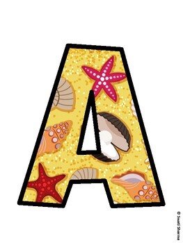 Beach Bulletin Board Decor Kit, Beach Bulletin Board Letters