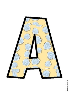 Beach Bulletin Board Decor Kit, Beach Bulletin Board Letters