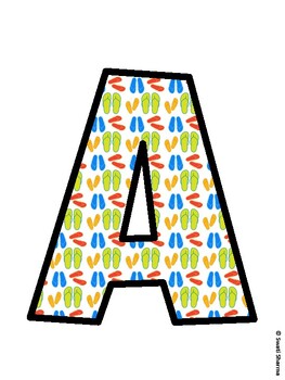 Beach Bulletin Board Decor Kit, Beach Bulletin Board Letters
