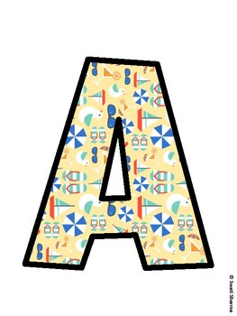 Beach Bulletin Board Decor Kit, Beach Bulletin Board Letters