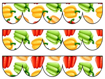 Bell Pepper Bulletin Board Decor Kit, Bell Pepper Letters