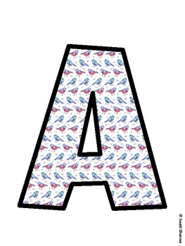 Birds Bulletin Board Decor Kit, Birds Bulletin Board Letters