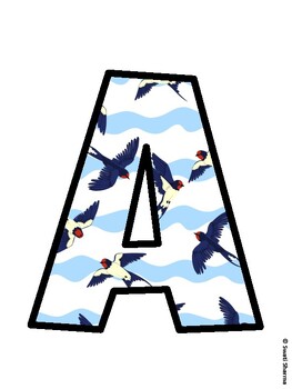 Birds Bulletin Board Decor Kit, Birds Bulletin Board Letters