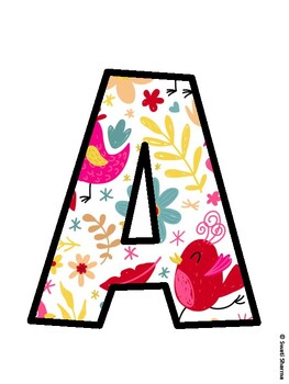 Birds Bulletin Board Decor Kit, Birds Bulletin Board Letters